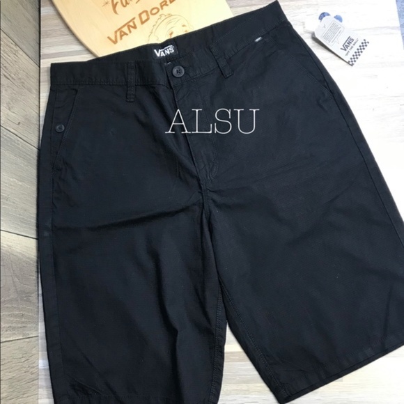 VANS Men’s Splitter-B Skate Shorts Black AUTHENTIC - Picture 2 of 6